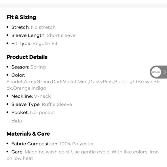 Bloom Chic Ditsy Floral Ruffle Sleeve Button Detail Blouse in orange. - Picture 6 of 9